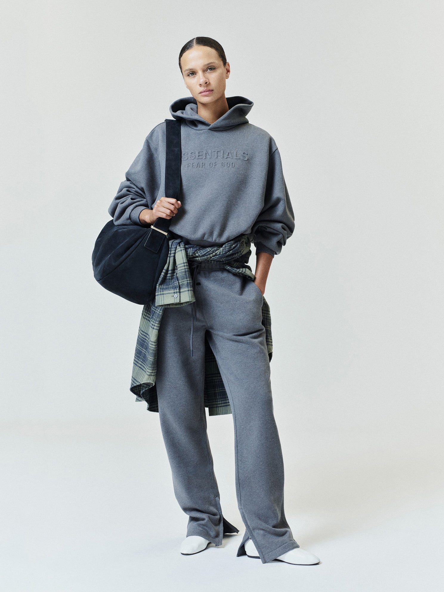 Womens Embossed FW26 Cropped Hoodie – Fear of God
