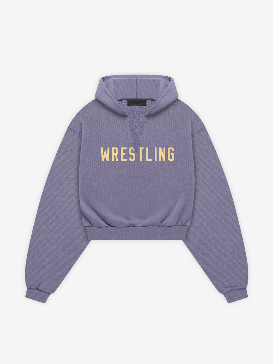 Womens Heavy Fleece Cropped V-Neck Hoodie - Fear of God