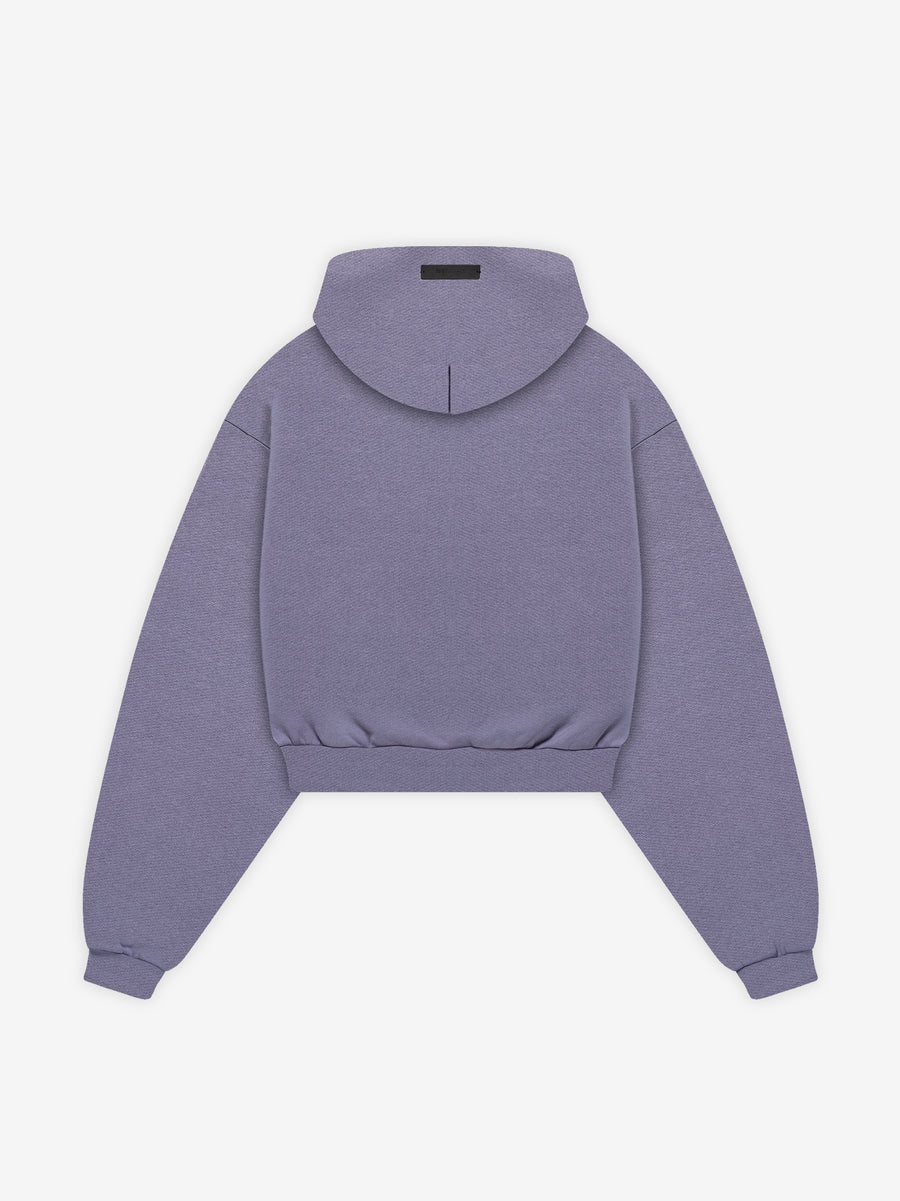 Cropped neck hoodie best sale