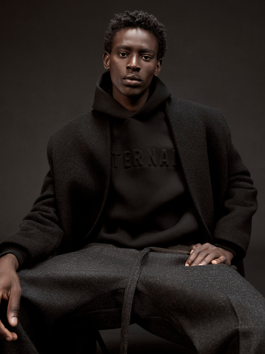 Boiled Wool Lapelless Relaxed Coat - Fear of God