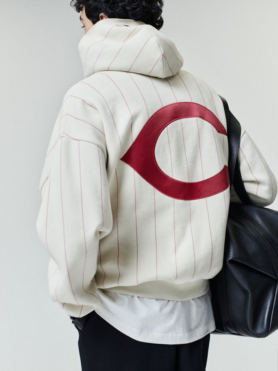 Reds Sport Hoodie Oat W Red Pinstripes / XS view 2