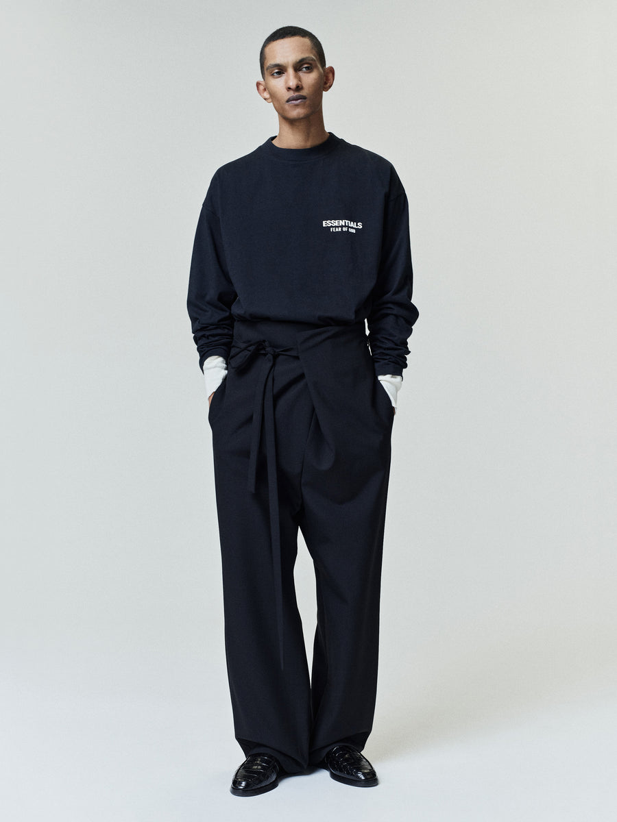 Essentials SS26 Classic Long Sleeve Tee Vintage Black / White / XS view 1