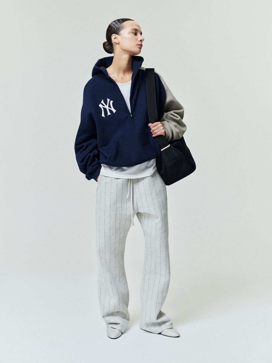 Yankees Raglan Half Zip Sport Hoodie Dark Sapphire/ Overland / XS view 10