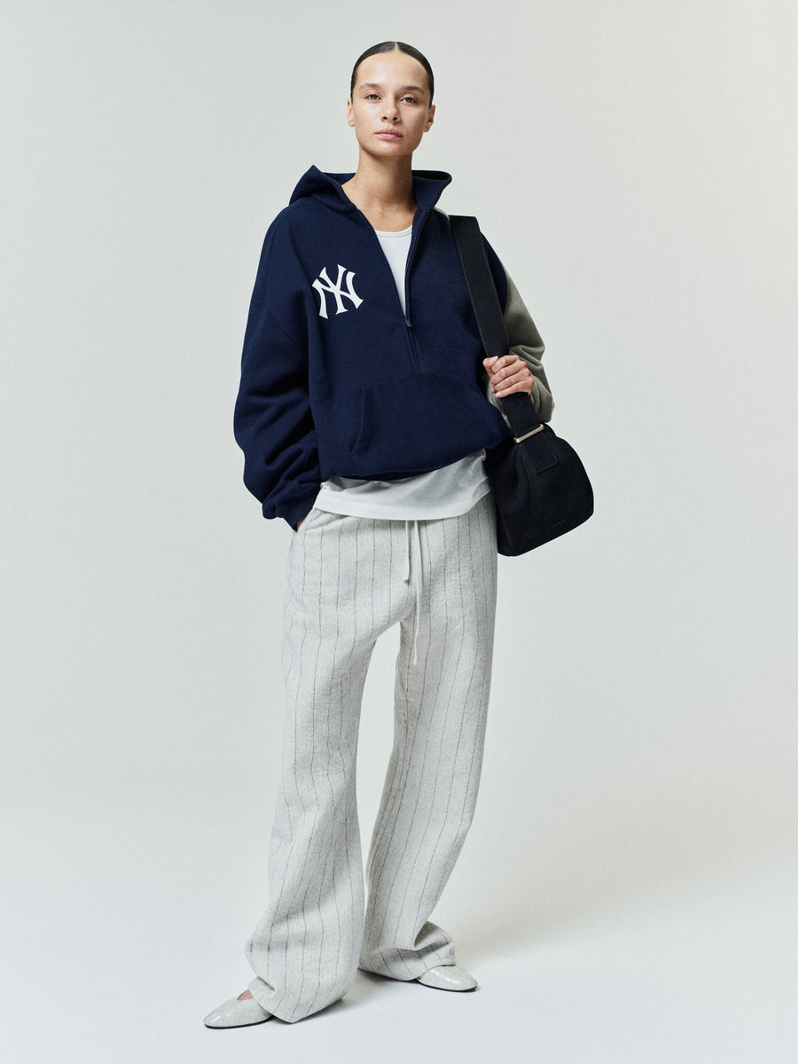 Yankees Raglan Half Zip Sport Hoodie Dark Sapphire/ Overland / XS view 9