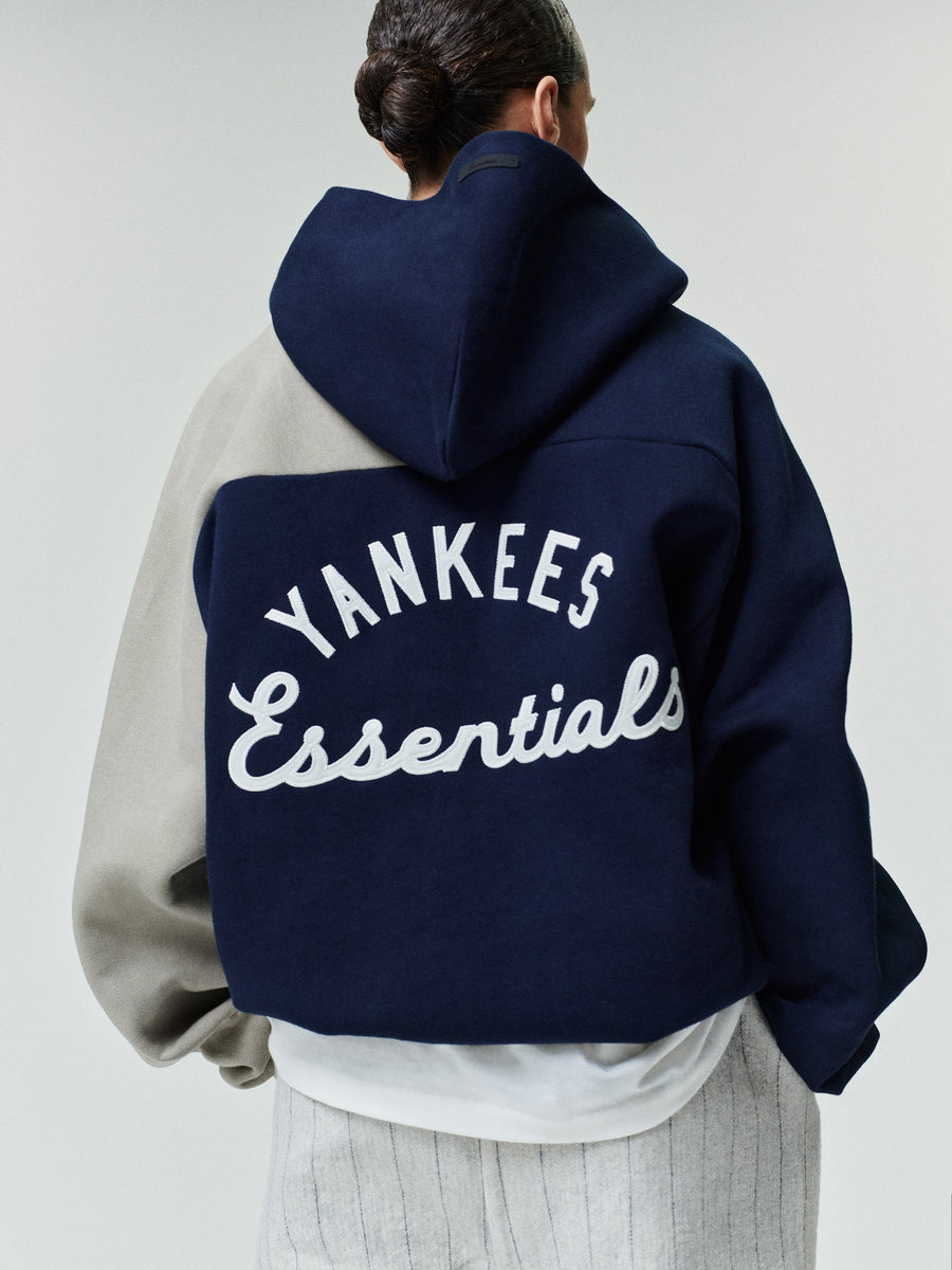 Yankees Raglan Half Zip Sport Hoodie Dark Sapphire/ Overland / XS view 2