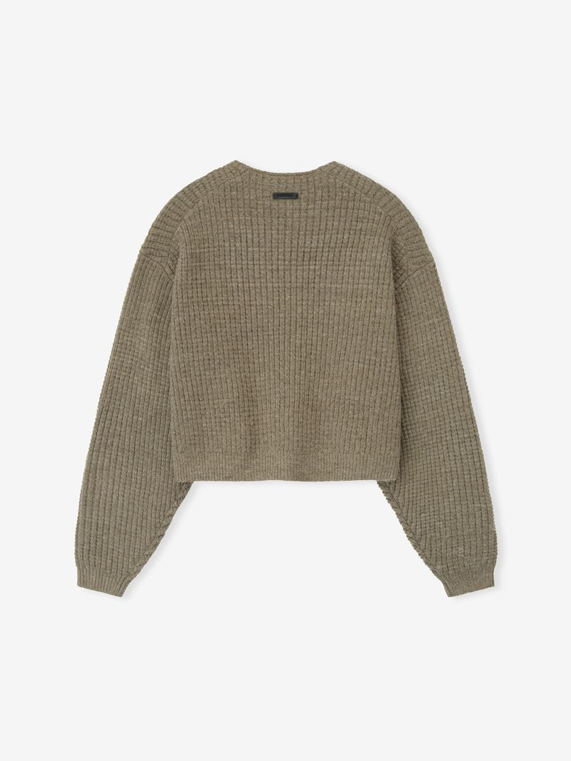 Womens Heavy Waffle 90s Crewneck Sweater - Fear of God