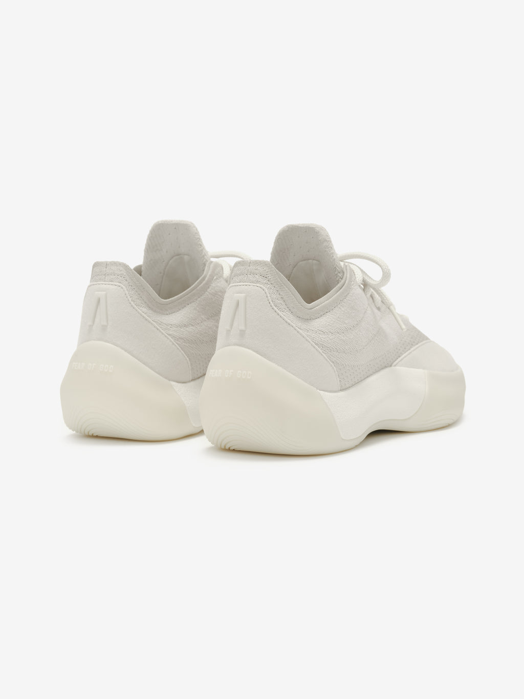White sneakers on a white background