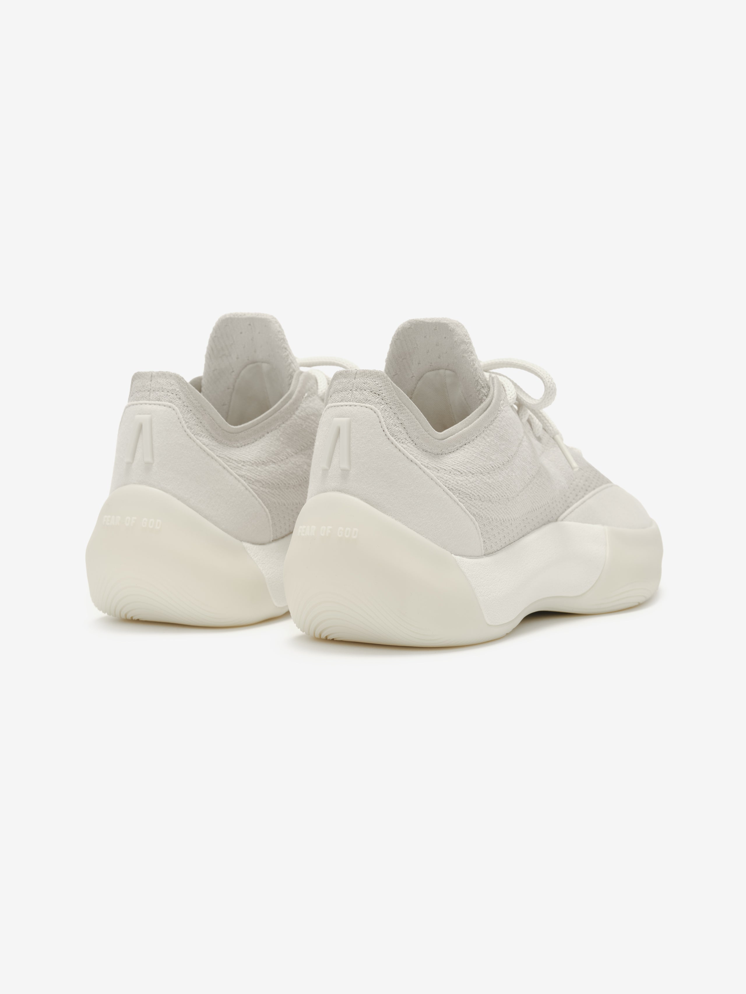 White sneakers on a white background