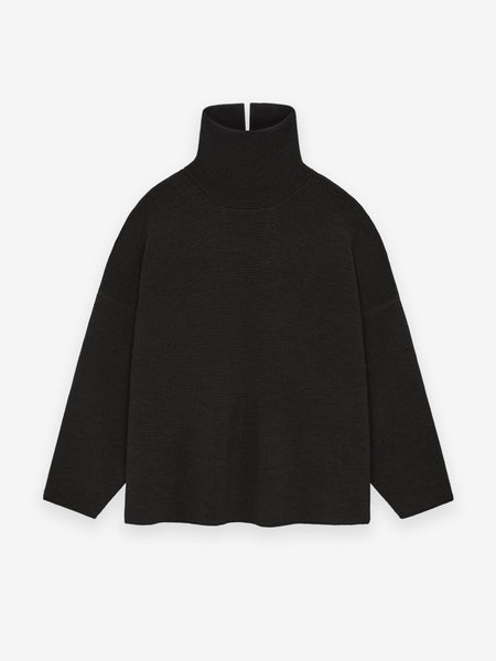 Wool Jacquard High Neck Sweater