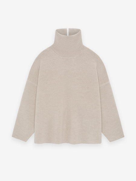 Wool Jacquard High Neck Sweater