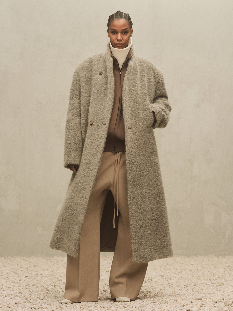 Wool Boucle Stand Collar Overcoat - Fear of God