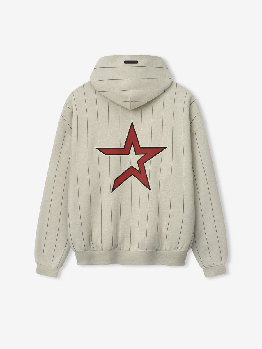 Astros Sport Hoodie Heather Stone W Black Pinstripes / XS view 2