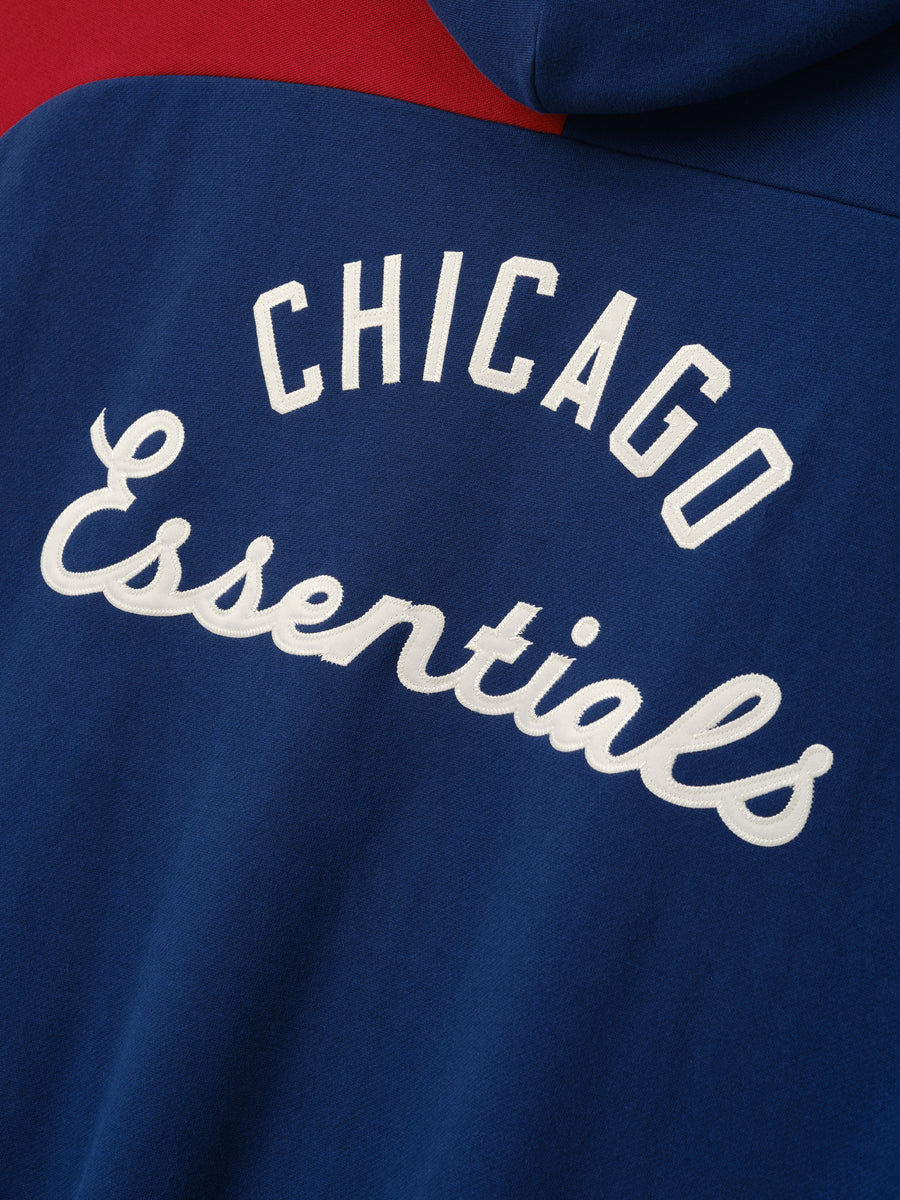 Cubs Raglan Half Zip Sport Hoodie Estate Blue/ Stone Red / XS view 5