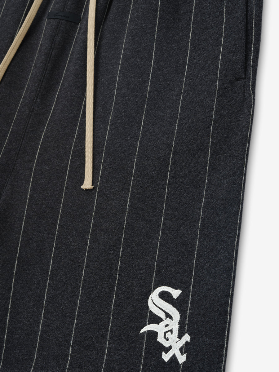 White Sox 90's Sweatshort Iron Heather W White Pinstripes / XS view 3