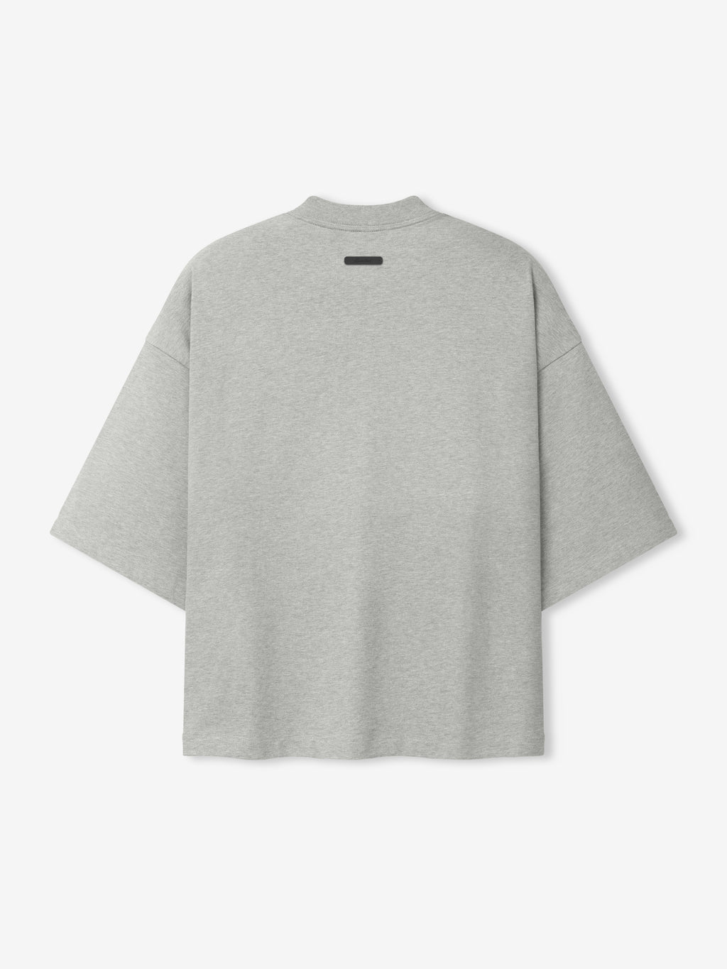 Back view of Dodgers NL Merch Tee in light gray featuring a relaxed oversized fit with dropped shoulders and a minimal black label near the neckline on soft fabric.