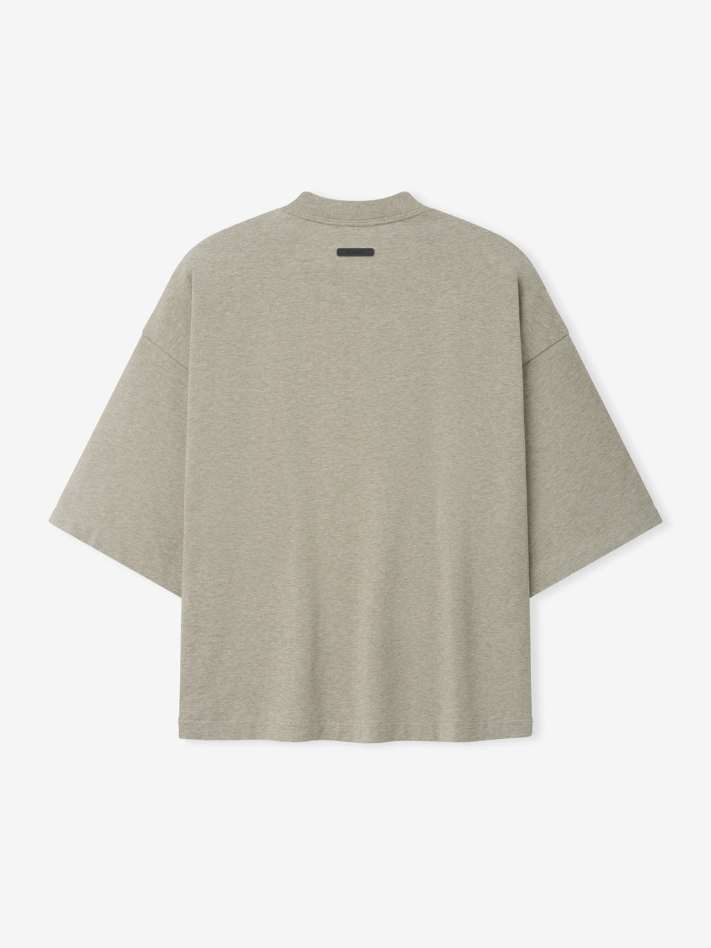 Phillies NL Merch Tee in a muted seal heather color showcasing a relaxed fit with dropped shoulders and wide short sleeves, designed for laid-back casual wear.