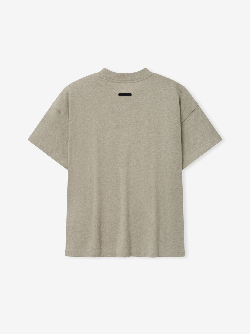 Tri-Blend Essential Tee (Slim) in a muted beige heather fabric featuring a relaxed fit with short sleeves and a classic crew neckline, designed for a minimalist casual look.