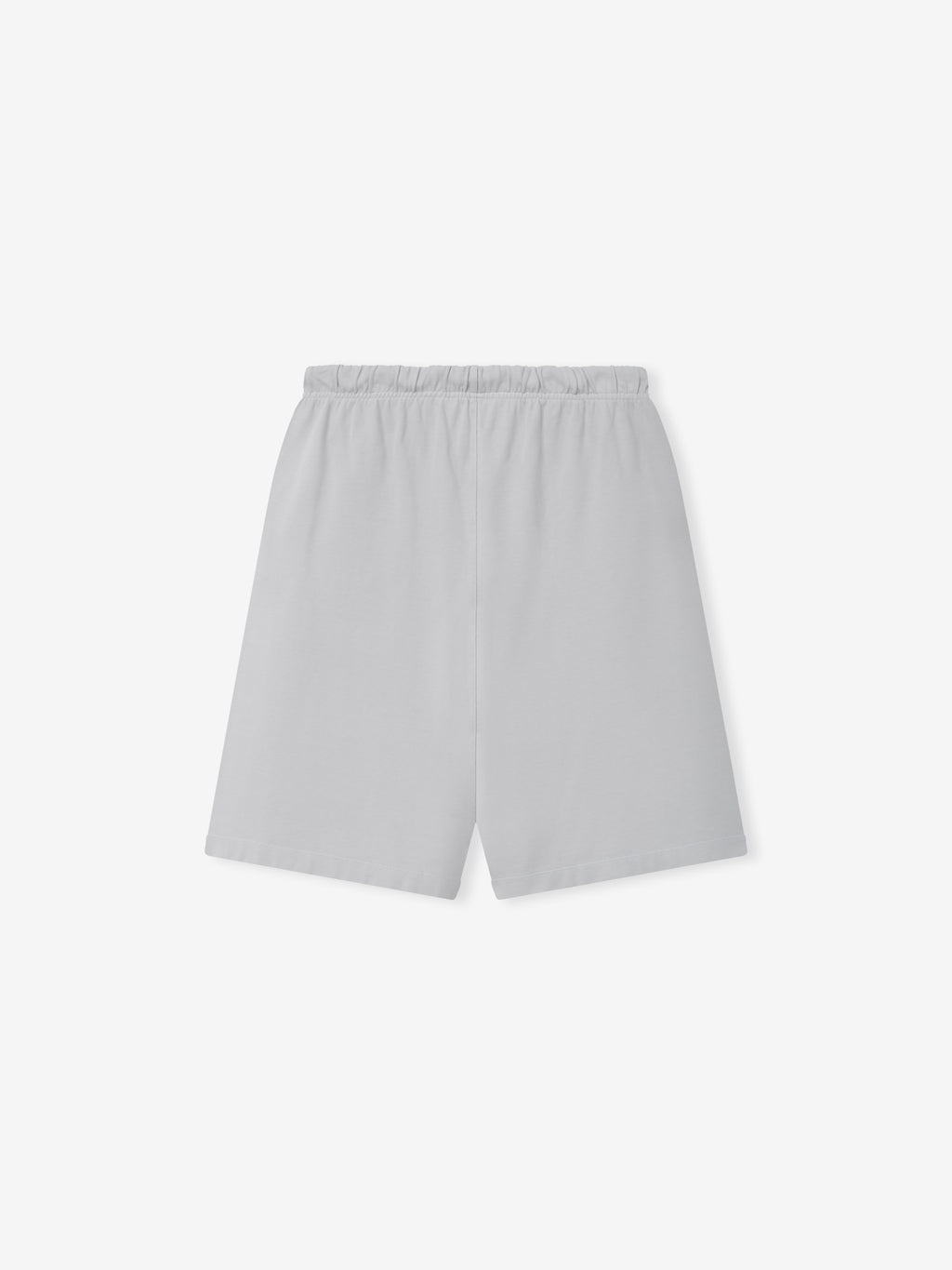 Heavy Jersey 90'S Sweatshort in a muted light grey shade, featuring an elastic waistband and a clean, minimalist back design on casual bottoms.