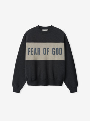 Cropped Relaxed Panelled Sweatshirt