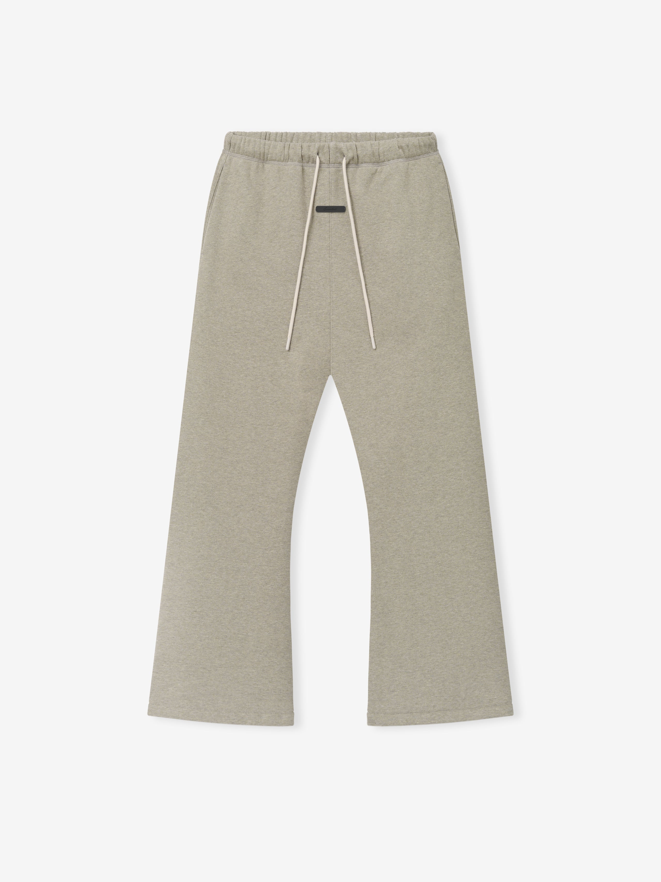 Flare Sweatpant in a washed seal heather tone featuring a relaxed fit with a flared leg silhouette, elastic waistband, and adjustable drawstrings for comfortable casual bottoms.