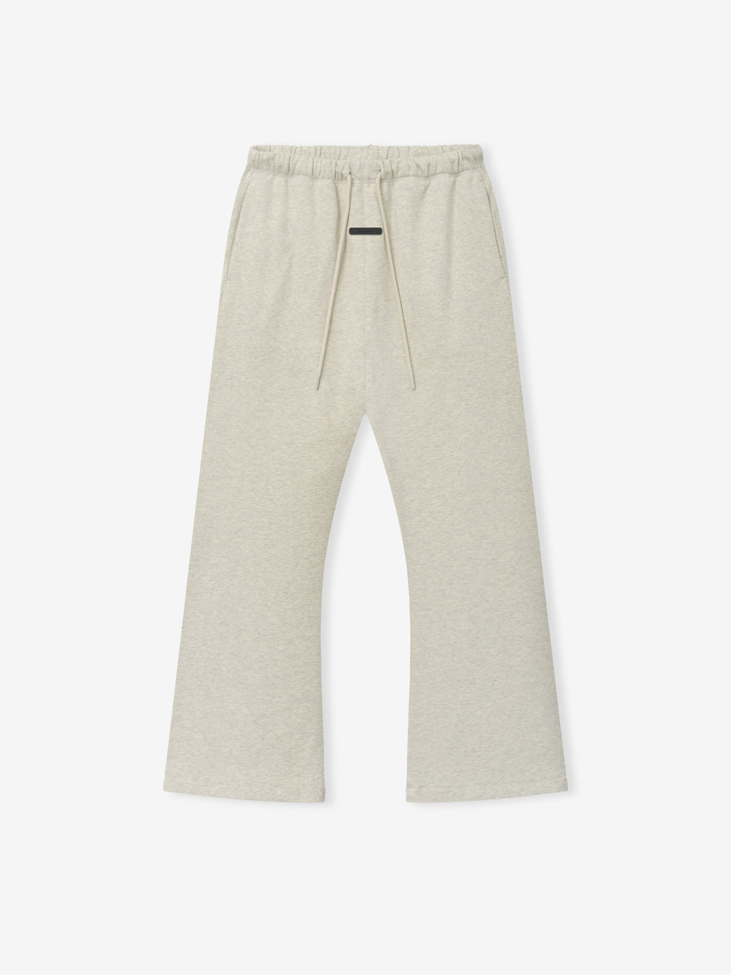 Flare Sweatpant in a soft washed vanilla heather shade featuring a relaxed silhouette with a flared leg, elastic waistband, and adjustable drawstrings for cozy casual bottoms.