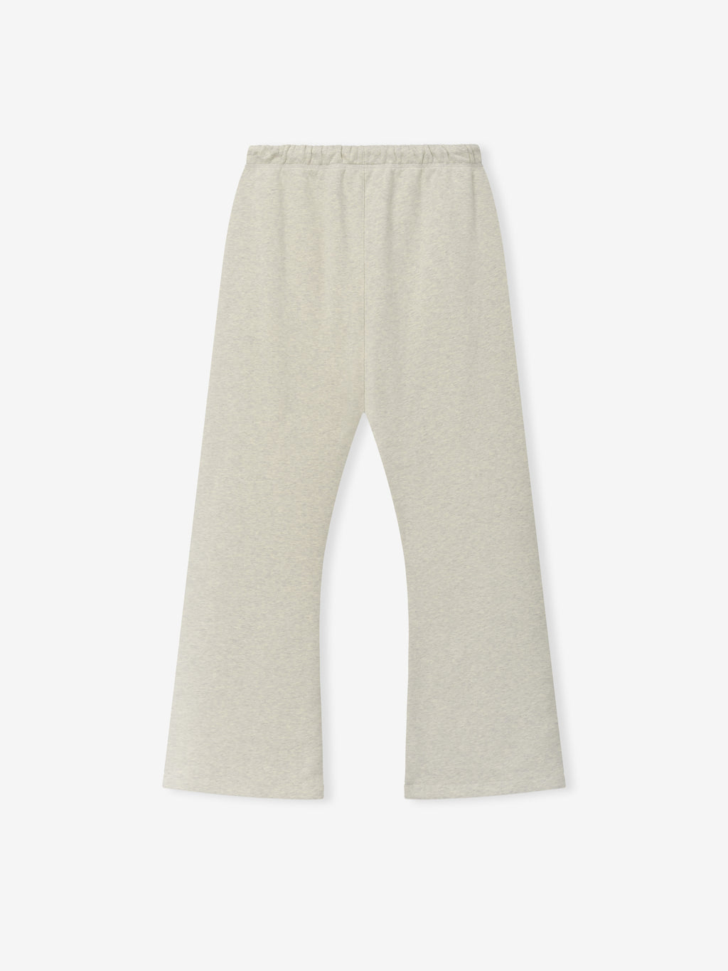 Flare Sweatpant in a soft vanilla heather shade featuring a relaxed fit with a flared leg, elastic waistband, and lightweight fabric for comfortable casual bottoms.