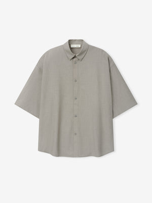 Silk Blend 3/4 Sleeve Button Up Shirt