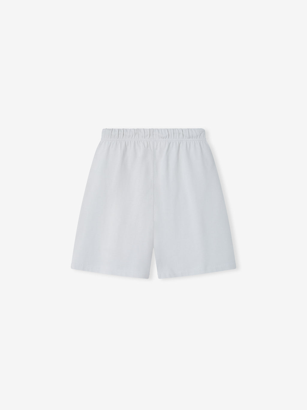 Kids 90'S Jersey Sweatshort in a soft light grey tone featuring an elastic waistband designed for comfort, ideal for casual and versatile kids' bottoms.