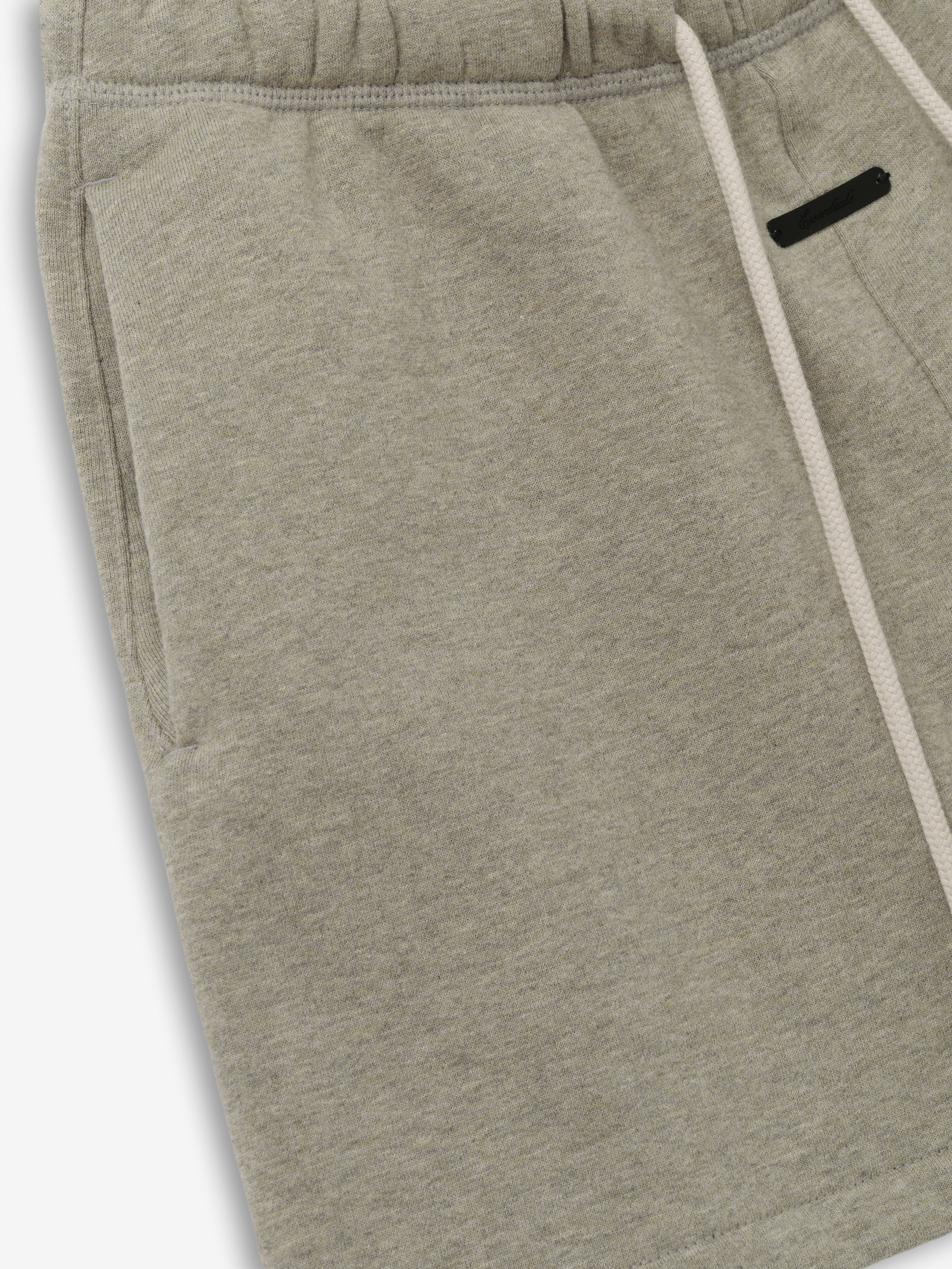 Womens Classic Fit Short in a soft muted grey-green shade featuring a comfortable elastic waistband, side pockets, and a relaxed silhouette perfect for casual bottoms.