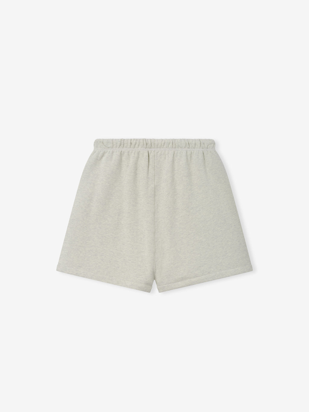 Classic Sweatshort in a soft light vanilla heather shade, designed with a comfortable elastic waistband and a relaxed silhouette for everyday casual bottoms.