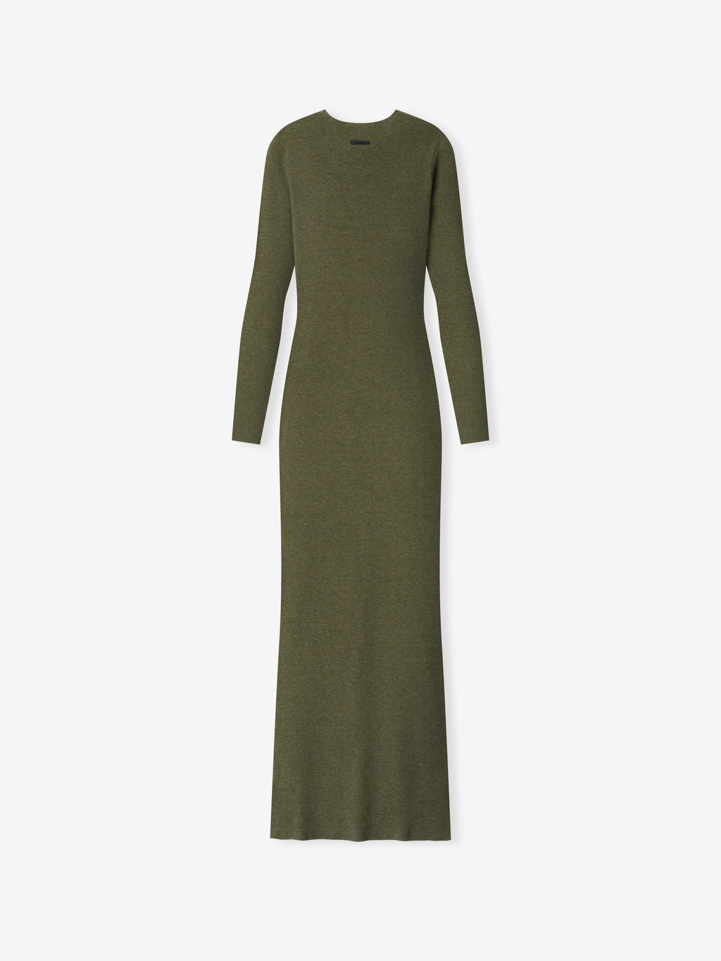 Womens Rib Knit Dress, Moss / M