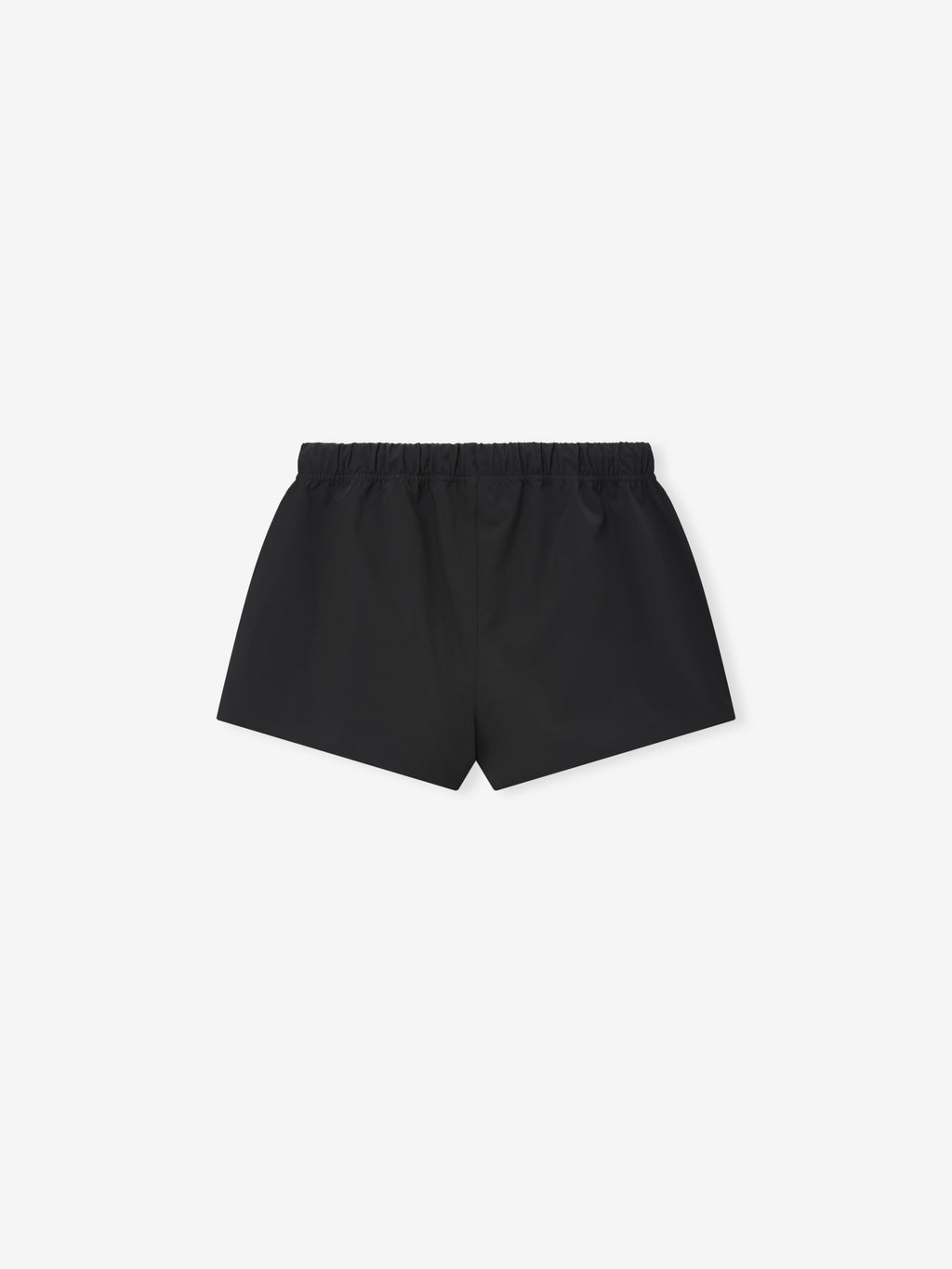 Womens Running Short in a classic black tone, designed with lightweight fabric and an elastic waistband for a comfortable, streamlined fit ideal for active or casual wear.