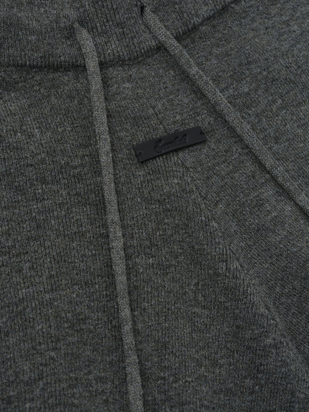 Womens Soft Knit Running Short in a muted iron grey shade, featuring a soft knit fabric with an elastic waistband and drawstrings for a comfortable, adaptable fit in casual bottoms.