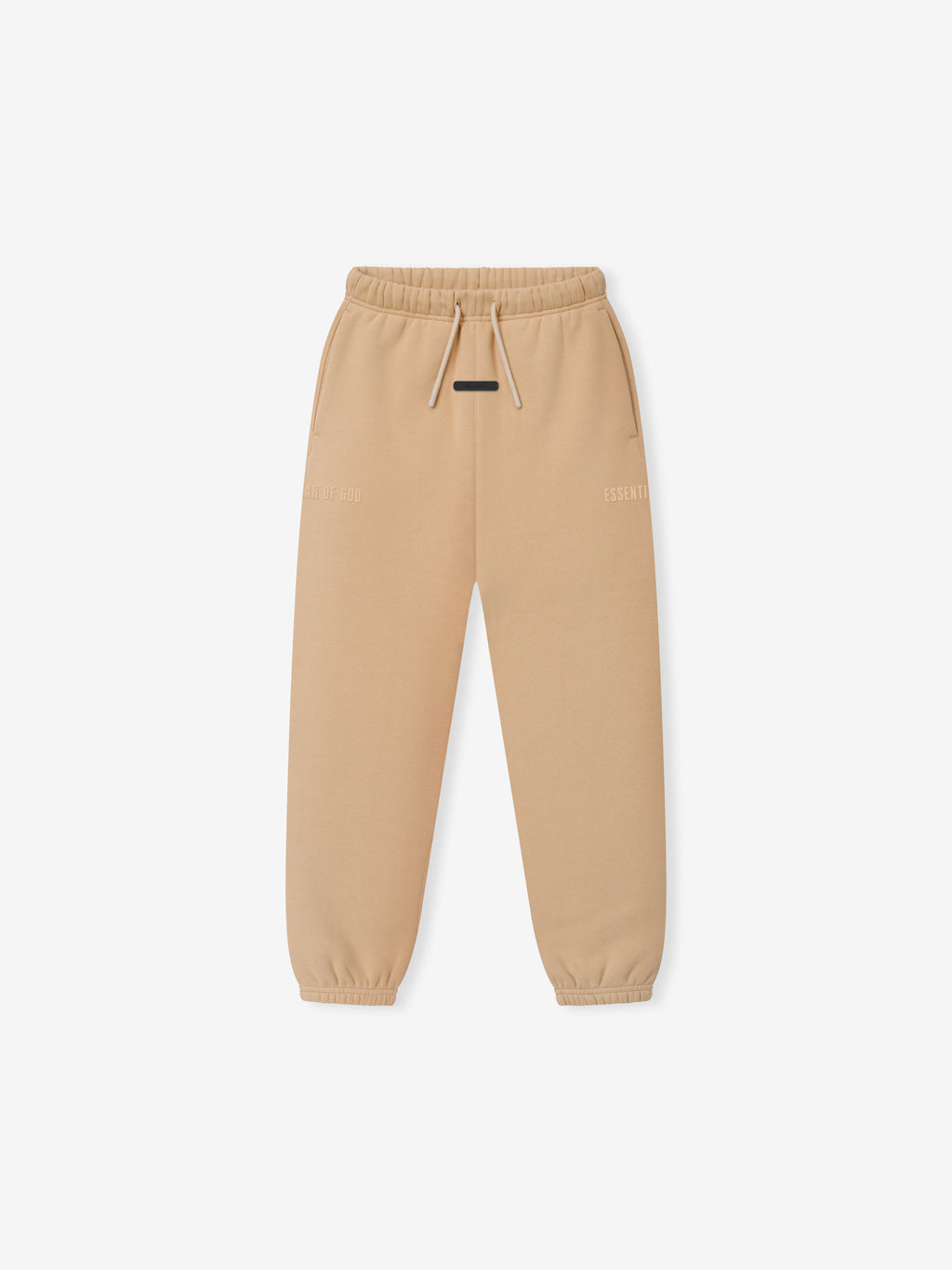 Kids Classic Fleece Sweatpant in a warm ginger tone, featuring an elastic waistband with adjustable drawstrings and cuffed ankles for a cozy, comfortable fit in kids' bottoms.