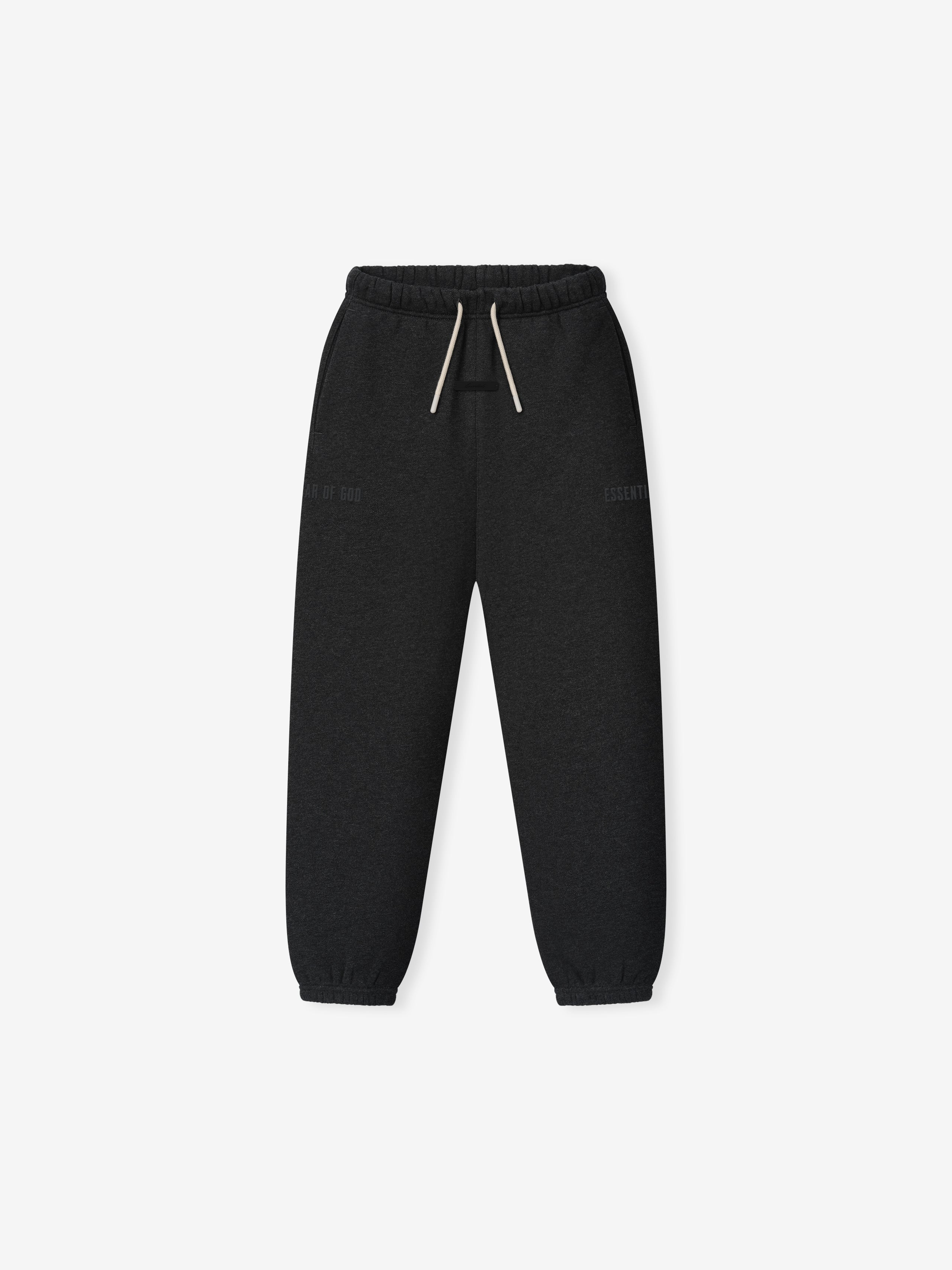 Kids Classic Fleece Sweatpant in a dark heather grey shade, featuring an adjustable drawstring waistband, elastic cuffs, and subtle tonal branding for comfortable kids bottoms.