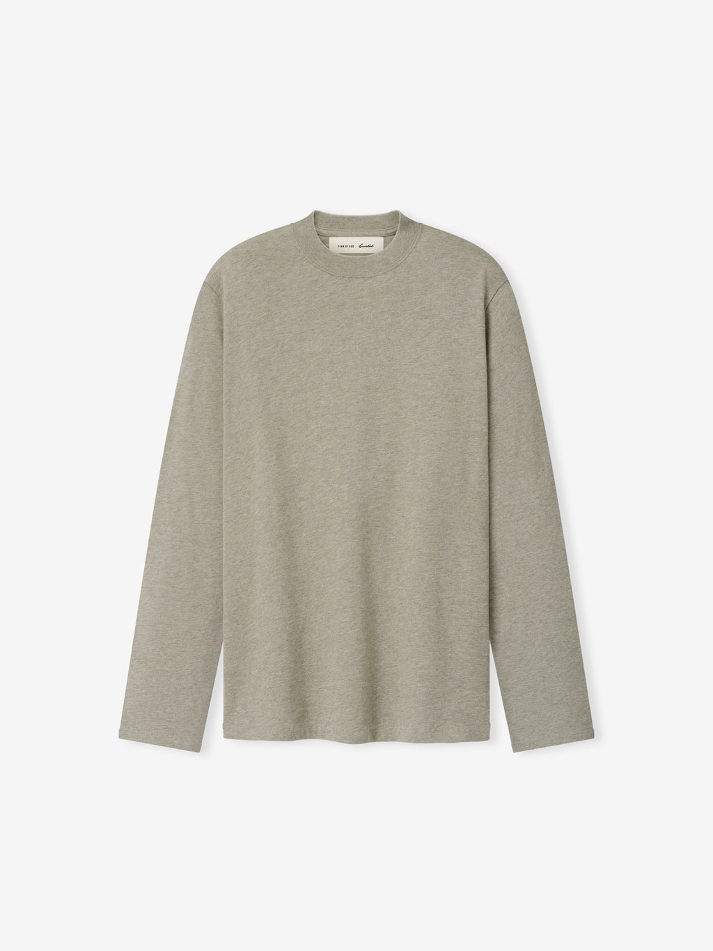 Womens Tri-Blend Classic Fit Long Sleeve Tee in soft seal heather fabric featuring a simple crew neckline and relaxed silhouette for comfortable casual layering.