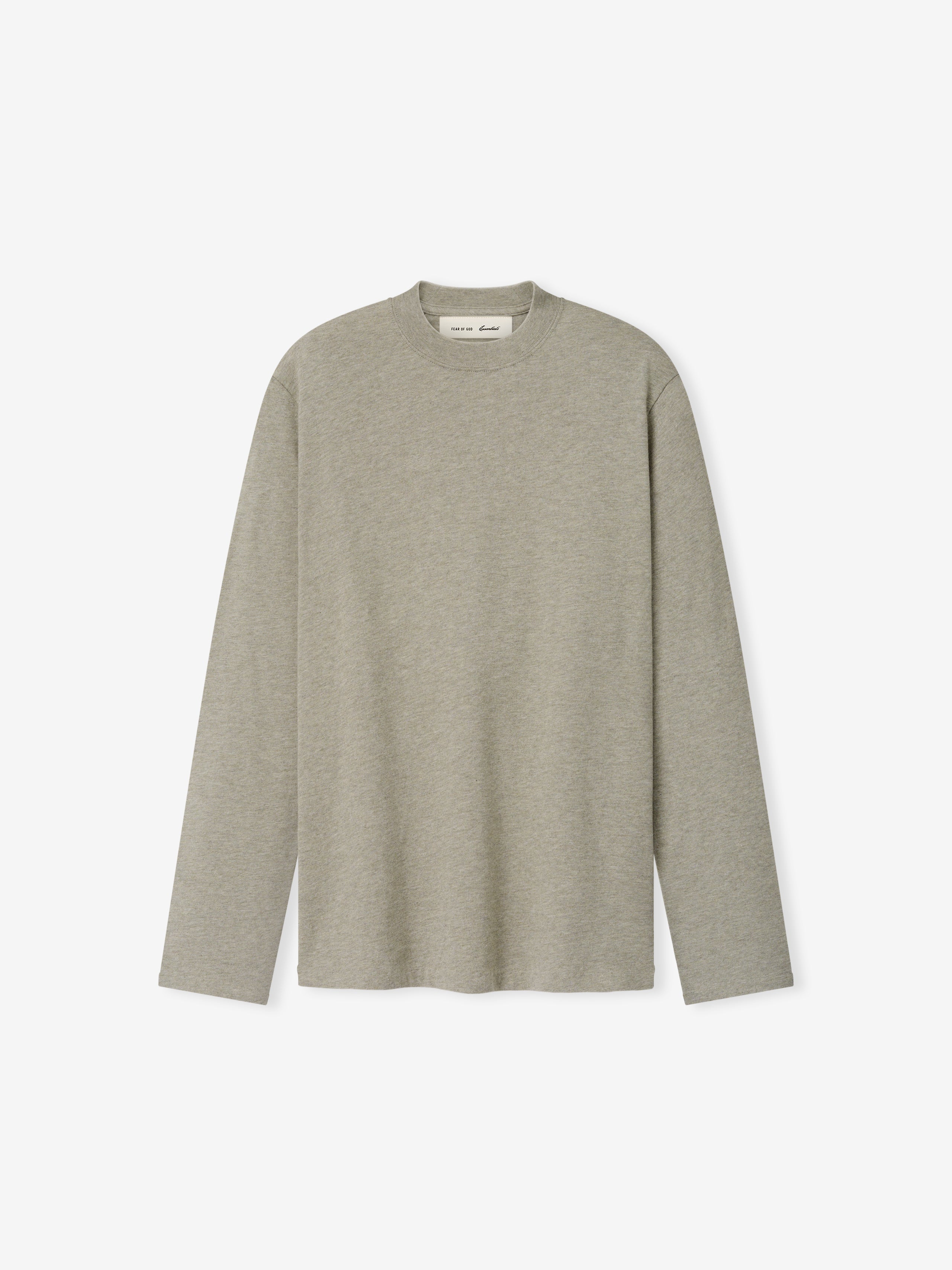 Womens Tri-Blend Classic Fit Long Sleeve Tee in soft seal heather fabric featuring a simple crew neckline and relaxed silhouette for comfortable casual layering.
