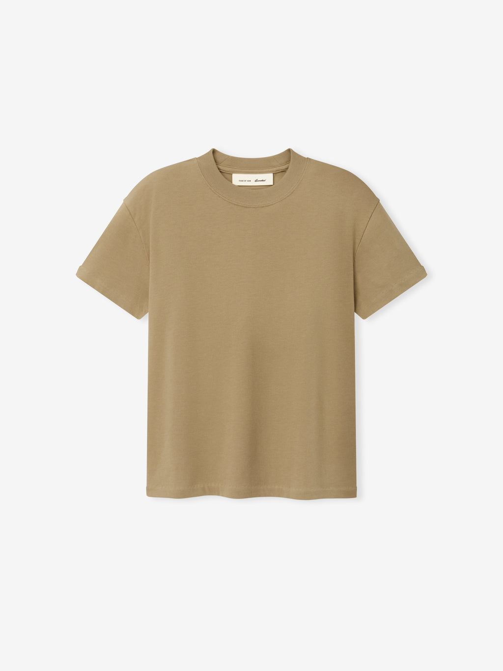 Womens Tri-Blend Womens Classic Fit Tee in a warm dune tone, featuring a simple crew neckline and short sleeves with a relaxed silhouette for everyday casual wear.
