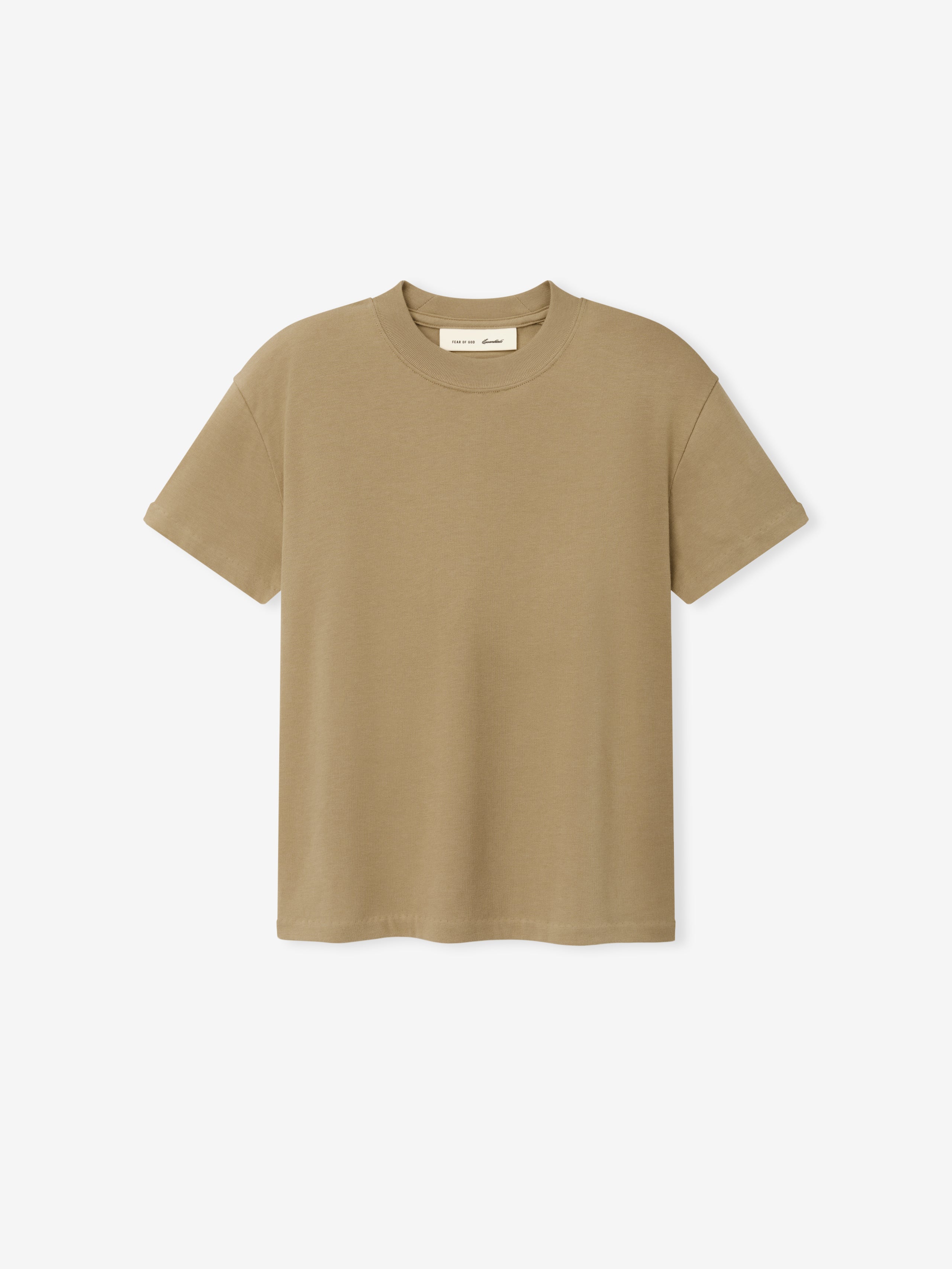 Womens Tri-Blend Womens Classic Fit Tee in a warm dune tone, featuring a simple crew neckline and short sleeves with a relaxed silhouette for everyday casual wear.