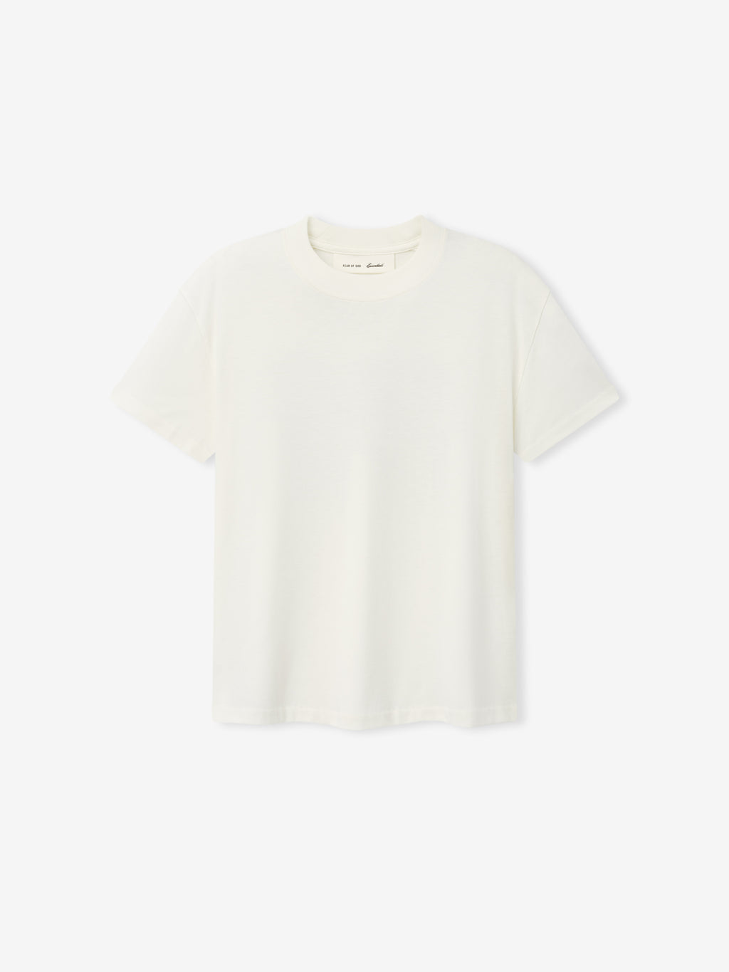Womens Tri-Blend Classic Tank in soft ivory fabric with a relaxed fit and simple crew neckline, designed for comfortable casual wear and versatile layering.