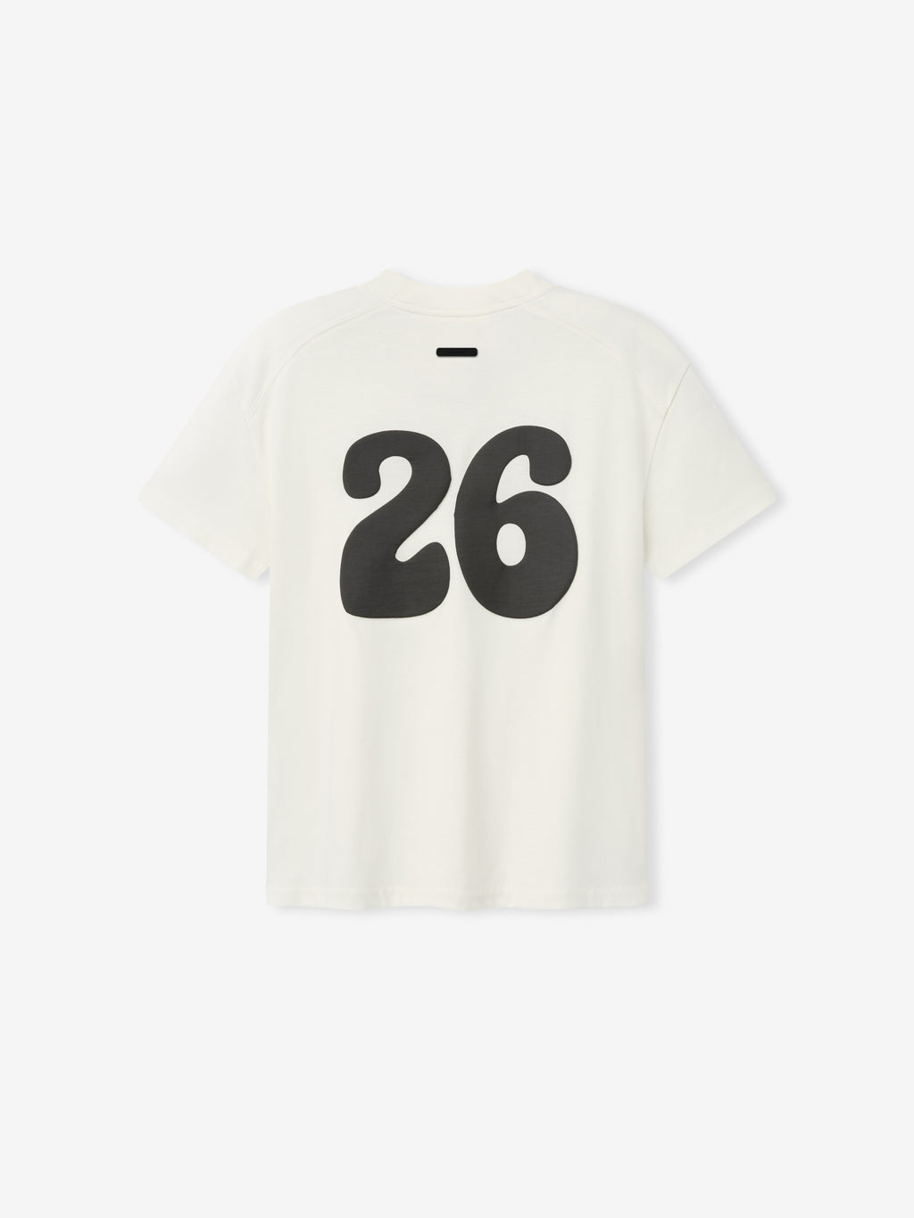 Womens Tri-Blend Classic Tank in soft ivory fabric with a bold black number 26 graphic on the back, featuring a relaxed silhouette for comfortable everyday casual wear.