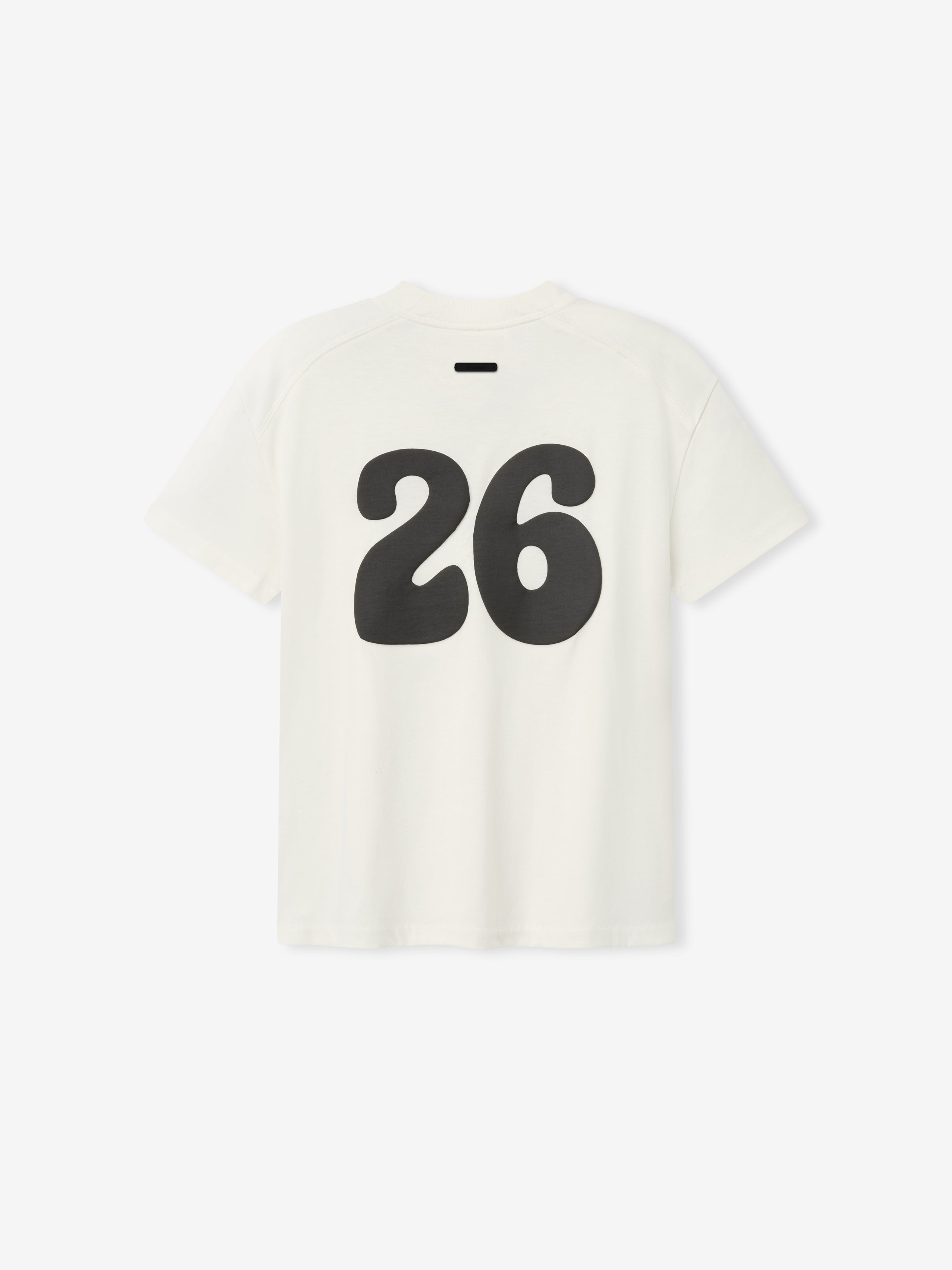 Womens Tri-Blend Classic Tank in soft ivory fabric with a bold black number 26 graphic on the back, featuring a relaxed silhouette for comfortable everyday casual wear.