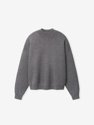 Merino Double Knit Mockneck Sweater