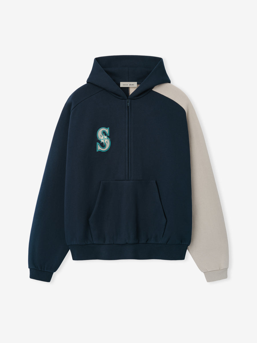 Mariners Raglan Half Zip Sport Hoodie Dark Sapphire / XS view 1