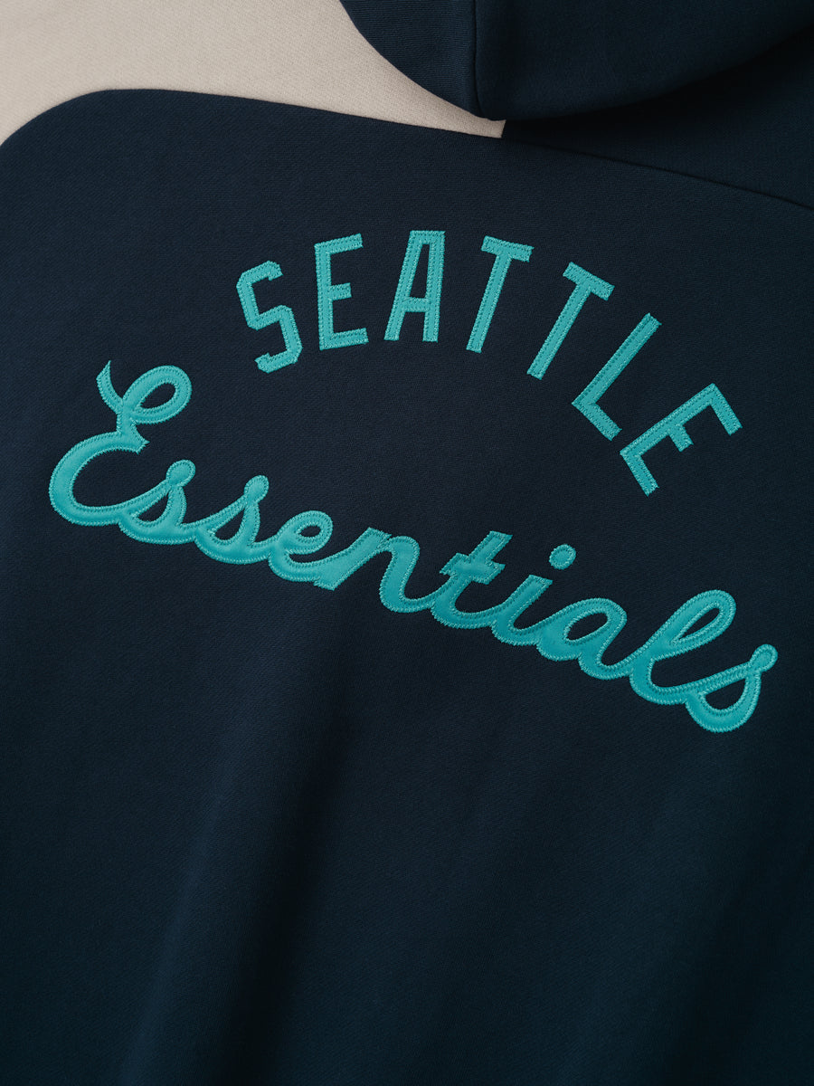 Mariners Raglan Half Zip Sport Hoodie Dark Sapphire / XS view 4