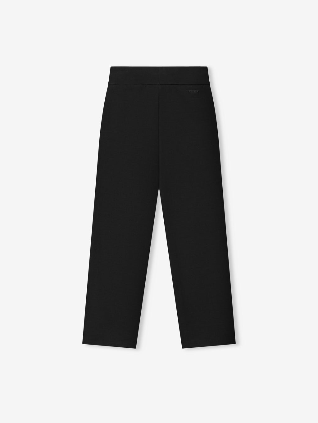 Wool Ripstop Casual Flat Front Pants shown flat in black with a clean waistband straight legs and relaxed fit as Bottoms