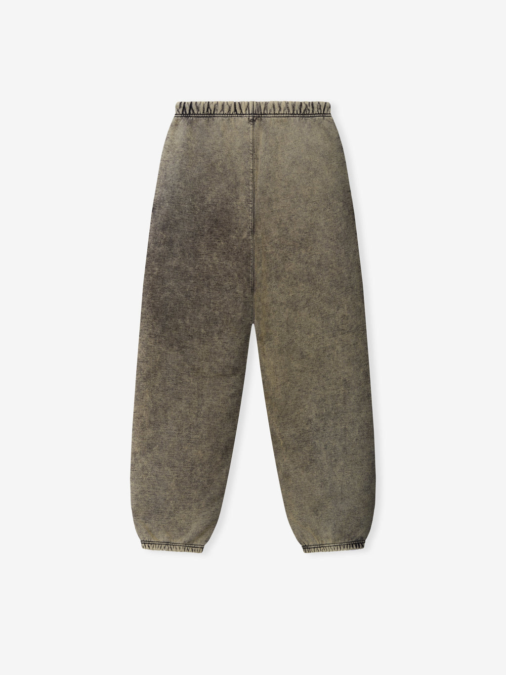 Classic Slouchy Sweatpant in washed olive gray with an elastic waistband and gathered ankle cuffs displayed flat against a light background