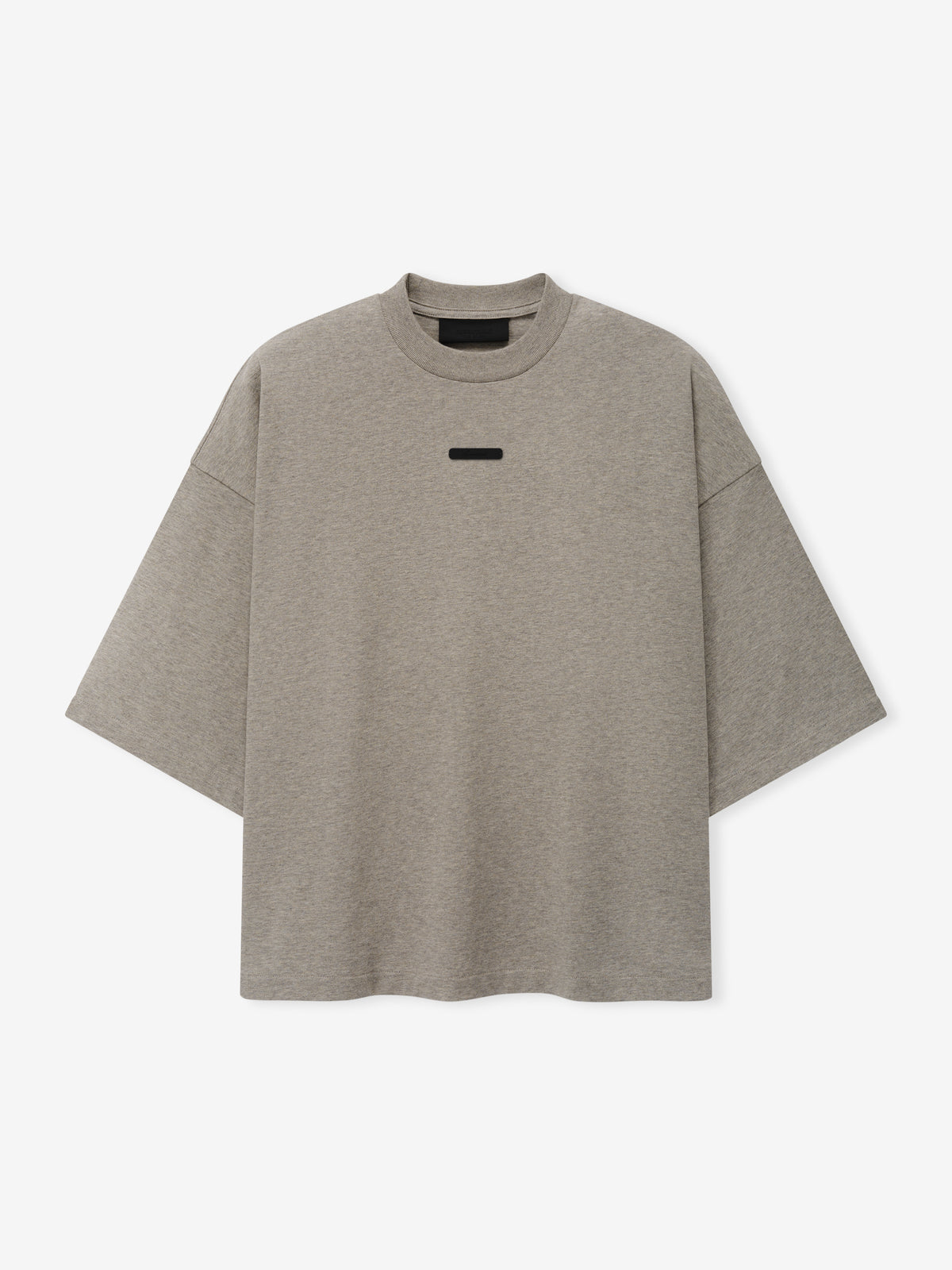 Marathon Merch Tee in heather gray with an oversized fit dropped shoulders short sleeves ribbed crew neck and subtle chest branding as Tops