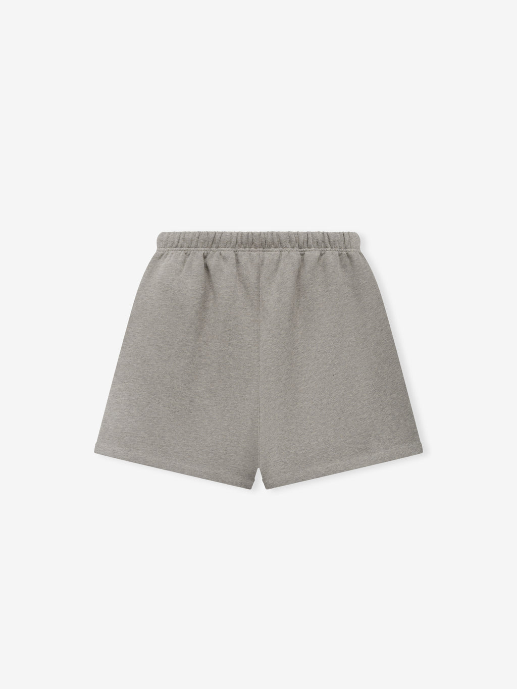 Marathon Classic Short in heather gray with an elastic waistband and relaxed leg silhouette displayed flat as Bottoms