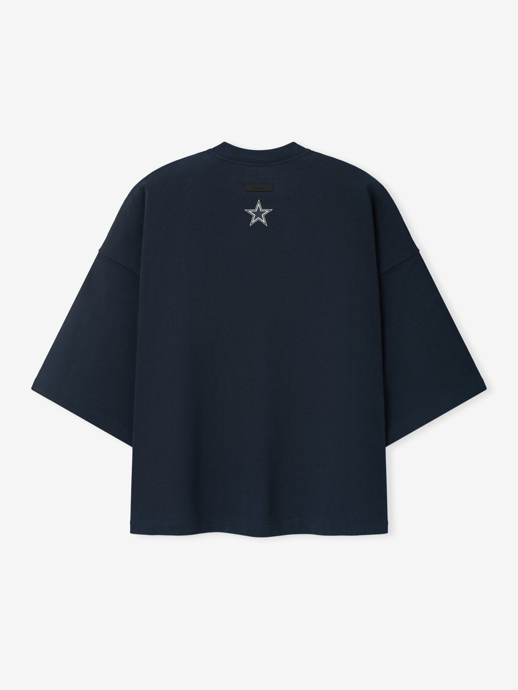 Cowboys Merch Tee navy short sleeve T shirt with a small star emblem on the chest displayed against a light background in a clean Tops product view